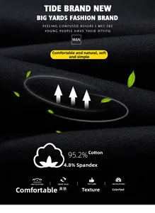 Macro shot of high-quality black fabric with 95.2% cotton and 4.8% spandex composition