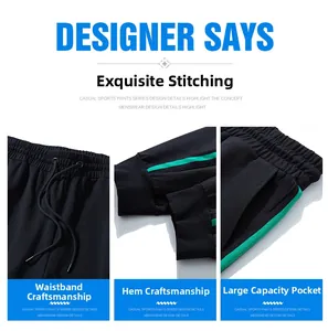 Dettaglio ravvicinato della vita elastica con coulisse e striscia laterale sui pantaloni