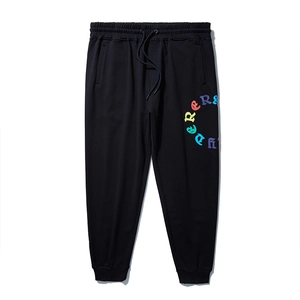 Men's Plus Size Sweatpants Colorful Letter Print Loose Fit Jogger Pants Streetwear Elastic Waist Cuffed Sports Trousers