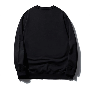 Men's loose black crewneck sweatshirt with gold foil and reflective back print