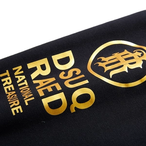 Pantalon de sport noir avec imprimé panda doré et logo DSUQ RAED National Treasure
