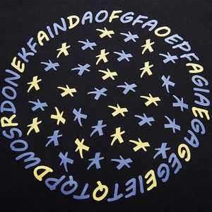 Sweat-shirt noir oversize ample avec imprimé graphique de lettres et d'étoiles street
