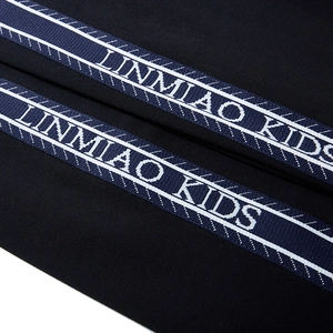 Men's oversized athletic pants with blue ribbon embroidery and premium cotton fabric