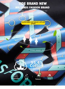 Detail of cotton spandex fabric showing breathable texture and digital printed letter design