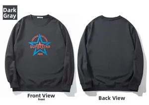 Vues avant et arrière du sweat gris grande taille avec imprimé étoile et logo