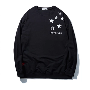 Men's Plus Size Streetwear Cotton Sweatshirt Long Sleeve Printed Round Neck Pullover Top Loose Casual Fashion Sweatshirt