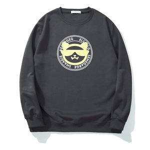 Men's Plus Size Streetwear Sweatshirt Cartoon Cat Graphic Printed Long Sleeve Crewneck Pullover Casual Loose Sporty Tops