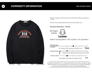 Detail of loose black long sleeve tee showing the high-quality 818 graphic print and cotton fabric
