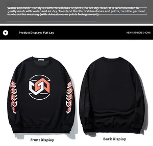 Détail du sweat-shirt montrant des motifs géométriques et la texture en maille de coton premium