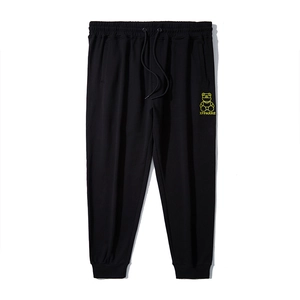 Pantalon de Sport Homme Grande Taille Coupe Ample Taille Élastique Pantalon de Jogging en Coton avec Imprimé Ours de Dessin Animé