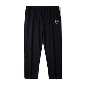 Men Plus Size Sweatpants Printed Rhinestone Bat Pattern Loose Straight Leg Sporty Jogger Pants Cotton Casual Bottoms