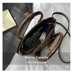 Macro view of woven handbag interior showing large capacity for daily essentials