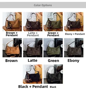 Multiple color options for leather shoulder bags with cute dachshund charms for women