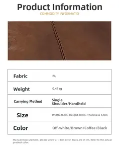 Detailed size specifications for the vintage oil wax leather shoulder tote bag