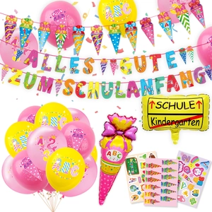 German Back To School Party Decorations Alles Gute Zum Schulanfang Banners Aluminum Foil Latex Balloons For Kids Classroom