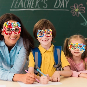 Accessoires de fête pour la rentrée scolaire lunettes colorées pour enfants en papier