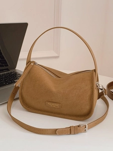 Women Minimalist PU Leather Underarm Bag Fashion Versatile Shoulder Bag With Chain Elegant Commuter Handbag For Ladies Daily Use