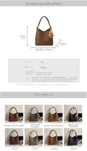 Tableau des tailles détaillé et spécifications du sac à main hobo rétro en cuir PU