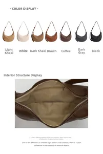 Hobo bag internal compartments showing zipper pocket and textured leather colors
