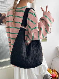 Mode Damen Gesteppte Hobo Schultertasche Leicht Große Kapazität Rautenmuster Lässige Achseltasche Für Den Alltag