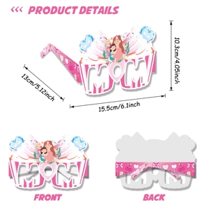 Pink and white Mother's Day MOM theme paper party glasses for photo booth props