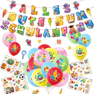 Ensemble de Décoration de Fête Allemande Alles Gute Zum Schulanfang Ballons en Latex Bannière en Carton Autocollants École