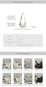 Tableau des tailles pour sac cabas en PU avec dimensions pour petites et grandes tailles