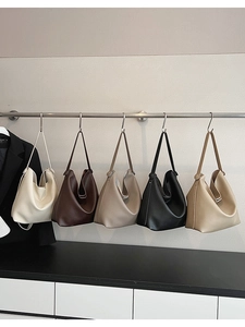 Detailed close-up showing five colors of large capacity lychee pattern hobo bucket bags
