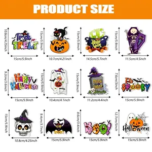 Halloween spiral ceiling hanging decor set with pumpkin skull bat sizes and dimensions