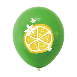 Green lemon slice print latex balloon for summer fruit theme birthday party decoration
