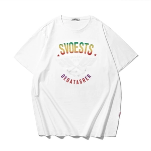 Men Plus Size Summer Casual Cotton Spandex T-Shirt Loose Short Sleeve Gradient Glitter Letter Print Nautical Graphic Top