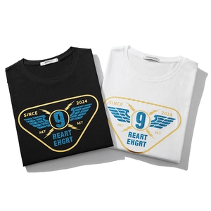 Men's Plus Size Cotton T-Shirt Oversized Loose Fit Glitter Graphic Print Short Sleeve Summer Casual Drop Shoulder Top