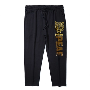 Herren Übergröße Sweatpants Tigerkopf Strass Grafik Baumwolle Jogger Elastische Taille Sportliche Streetwear Hose