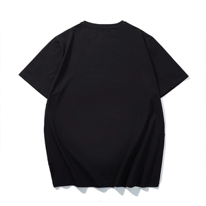 T-shirt noir surdimensionné en coton avec imprimé dragon doré et coupe décontractée