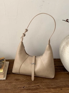 Elegante Borsa a Tracolla Hobo in Pelle PU Minimalista per Donna Borsa Sotto l'Ascella Retrò Dumpling Con Tracolla Regolabile
