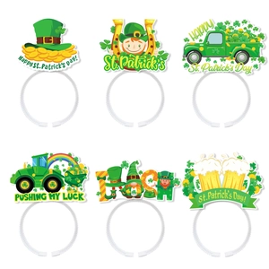 St Patricks Day Green Shamrock Headbands Irish Festival Party Decorations Leprechaun Hat Hair Accessories For Women Kids