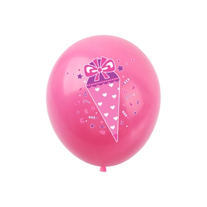 Roze ballon detail met paars Schultüte en ABC-patronen voor eerste schooldag