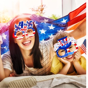 USA Onafhankelijkheidsdag feestbrillen met patriottische molen en hoge hoed ontwerpen