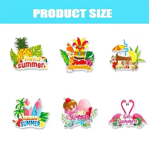 Tableau des tailles pour bandeaux de fête d'été avec motifs d'ananas et de glace