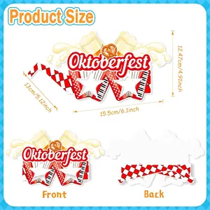 Tableau des tailles de lunettes Oktoberfest avec vues avant et arrière et mesures