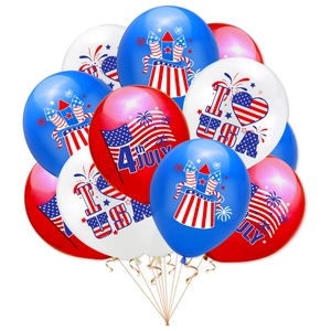 Independence Day balloon set with red white and blue stars stripes for 4th of July party