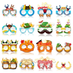 Lunettes de Fête de la Bière de Munich Accessoires de Photomaton en Papier Décoration de Fête de la Bière Lunettes Créatives pour Fête Célébration