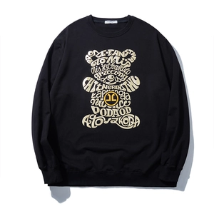 Sweat-shirt Homme Grande Taille Col Rond Mélange de Coton Imprimé Graphique Ours Typographie Manches Longues Streetwear