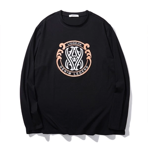 Men's Big And Tall Casual Long Sleeve T-Shirt Graphic Letter Print Cotton Blend Round Neck Loose Fit Streetwear Top
