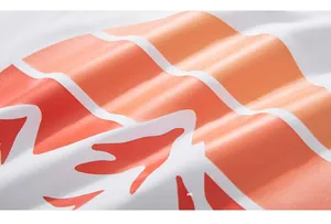 Macro shot of colorful geometric screen print on high-quality white cotton knit fabric