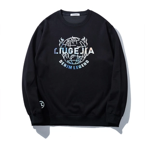 Men's Plus Size Printed Sweatshirt Loose Fit Long Sleeve Round Neck Cotton Blend Pullover Casual Streetwear Graphic Top