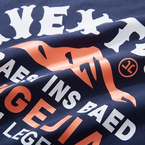 Navy blue oversized long sleeve tee with vintage Texas mountain graphic print