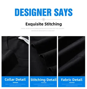 Detail view of premium black jacquard fabric and precision stitching on casual sports T-shirt