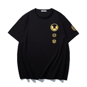 Men Plus Size T-Shirt Streetwear Rabbit Print Bronzing Cotton Blend Oversized Short Sleeve Casual Tee Summer Top Black White