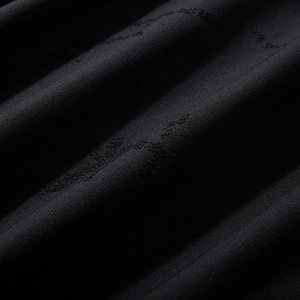 Men's plus size black T-shirt featuring premium cloud jacquard fabric texture